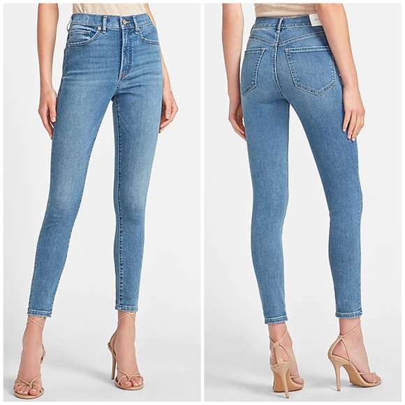 NEW Express Skinny High Rise Medium Wash Jeans Sz 12